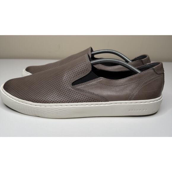 Cole Haan GrandPro Deck Shoe Mens 12M Taupe Grey Slip On Comfort C30776 Loafer - Picture 3 of 9